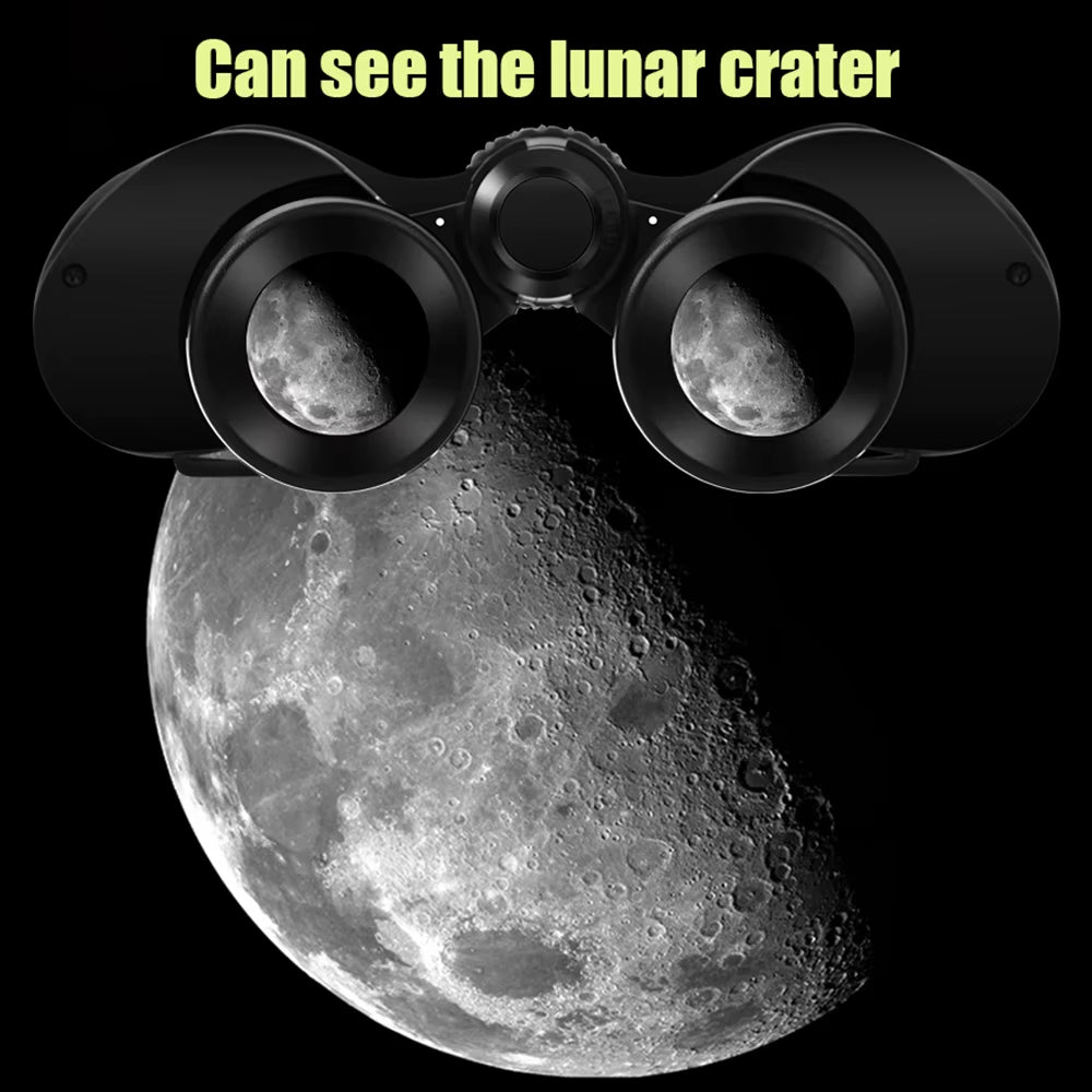 10X50 ED Professional Zoom 26MM Large Eyepiece Powerful Binoculars Light Night Vision for Hunting Telescope