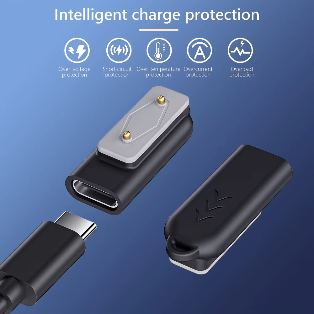 Type C Charger Adapter Right Angle Charging Cable Converter Watch Charger Adapter for Samsung Galaxy Fit 3/Huawei Watch Fit 3 2