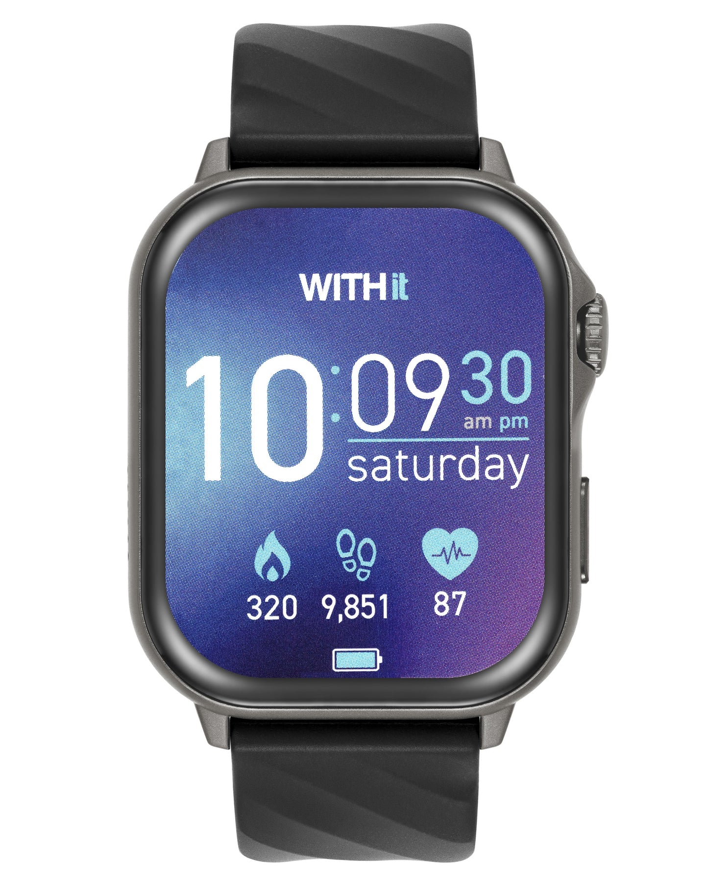 Giga Smartwatch with AMOLED 2.04" High-Definition Touchscreen Display, Black