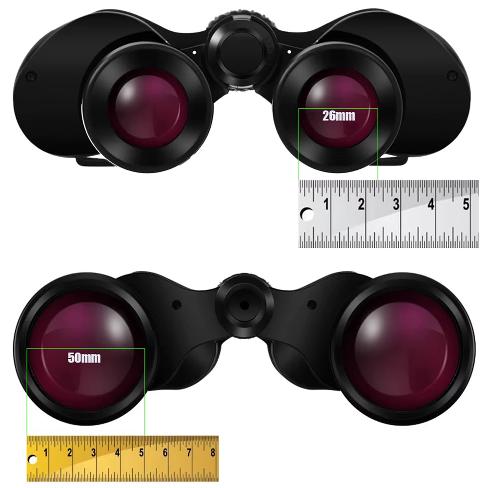 10X50 ED Professional Zoom 26MM Large Eyepiece Powerful Binoculars Light Night Vision for Hunting Telescope